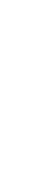 Cet ouvrage invite à une balade architecturale… …du feu aval du port conçu par André Pavlovsky à la villa Azkena au pied du promontoire de Sainte-Barbe. L’ouvrage est placé sous le signe des métamorphoses de l’architecture et des grands projets, certains utopiques, qui ont jalonné le XIXe et le XXe siècles.